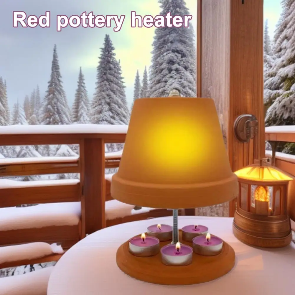 25cm Red Pottery Tea Light Heater Tealight Candle Warmer Oven Stove Radiator Wedding Party Home Bedroom Centerpieces Decoration