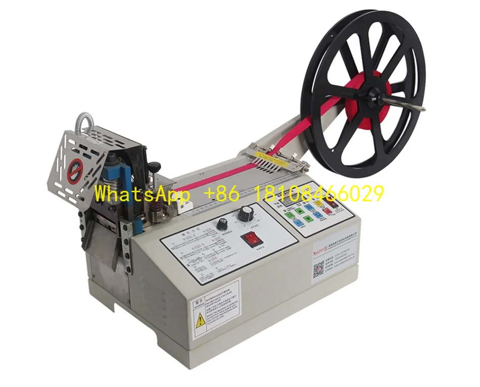 Máquina cortadora en caliente de correas de cinta elástica automática de alta velocidad de buena calidad