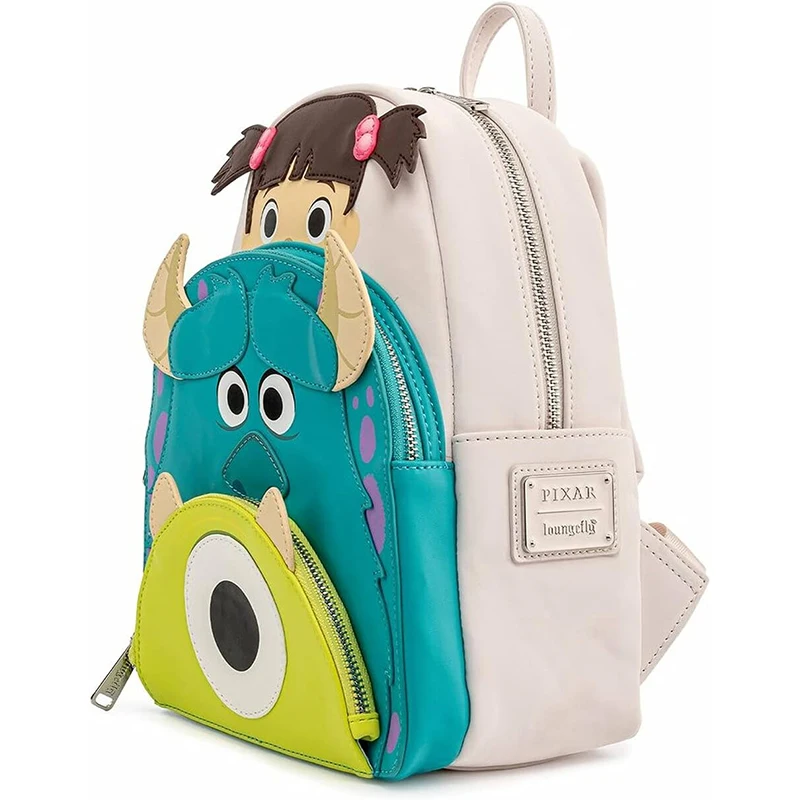 Loungefly Disney Pixar Monsters Inc Boo Mike Sully Cosplay Womens Double Strap Shoulder Bag Purse