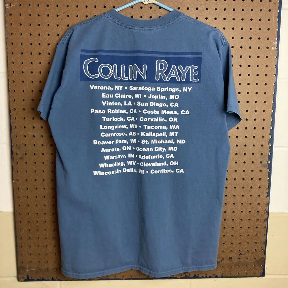 Vintage Country Music T-shirt Large Mens Tour Band Tee Blue 2000s Collin Raye