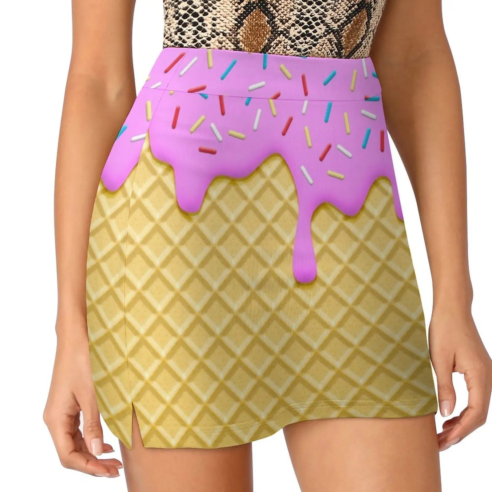 Strawberry Ice Cream Light Proof Trouser Skirt Miniskirt skirts for womans