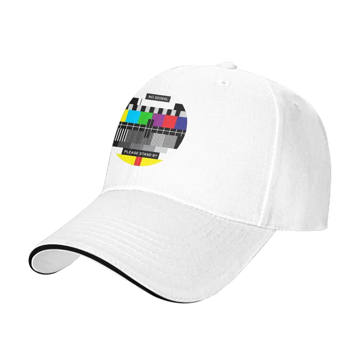 Summer Hip Hop No Signal TV Pattern Baseball Cap Adjustable personality Golf Hat Truck Driver Hat Unisex Gift