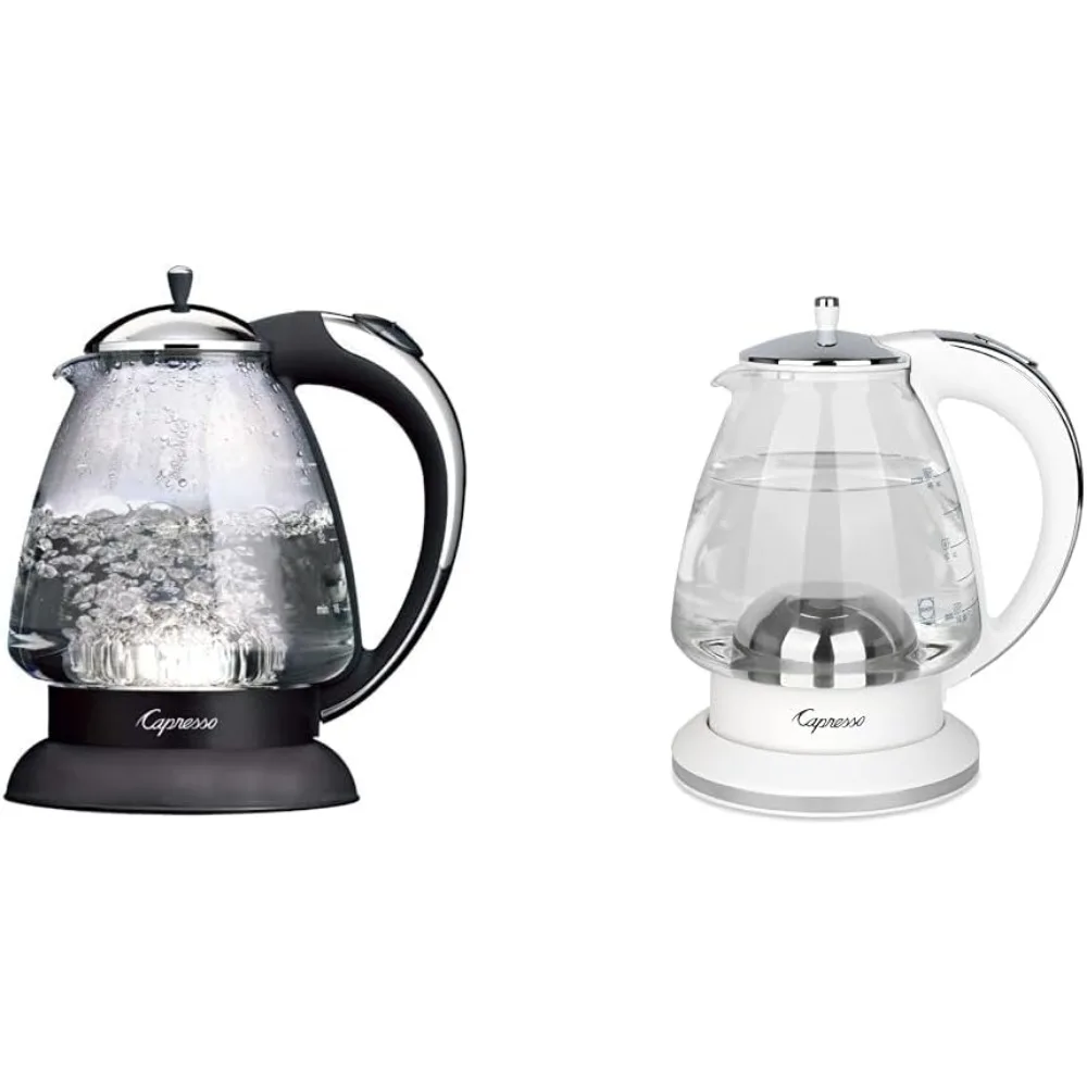 Chaleira de água, 10" x 8,25" x 6,25", cromo polido, proteção contra fervura a seco e desligamento automático para operação, serviço fácil