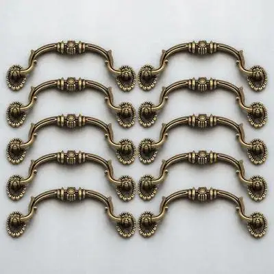 10 قطعة درج زهري أنيق يسحب مقابض خزانة على الطراز العتيق لأثاث باب خزانة المطبخ #6