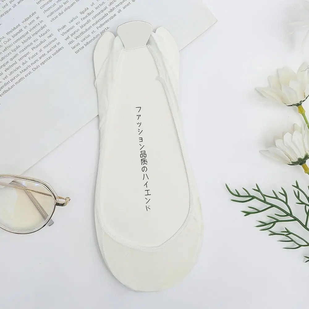 Durable Nylon Non Slip Invisible Socks Non Slip Black Nude White Slide Sandal Socks Toe Cover Comfort Padded Women