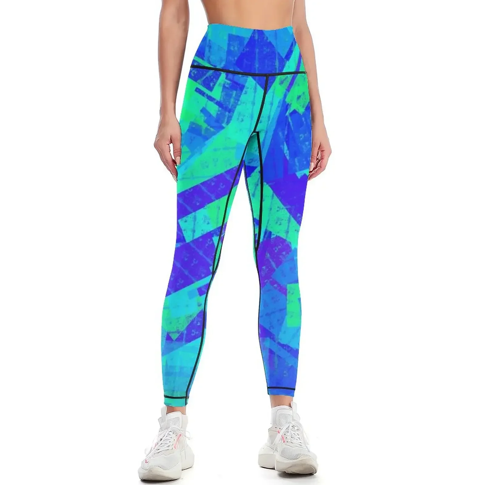 

Cyber Glitch Leggings legging gym Tight fitting woman sportswear for gym workout shorts Womens Leggings