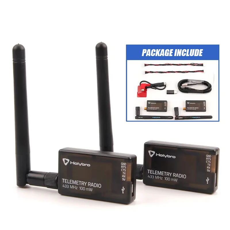 VOLODYMYR for HolyBro SiK Telemetry Radio V3 100mW 500mW 433MHZ 915MHZ for APM Pixhawk Radiolink MINI PIX RC Drone Flight