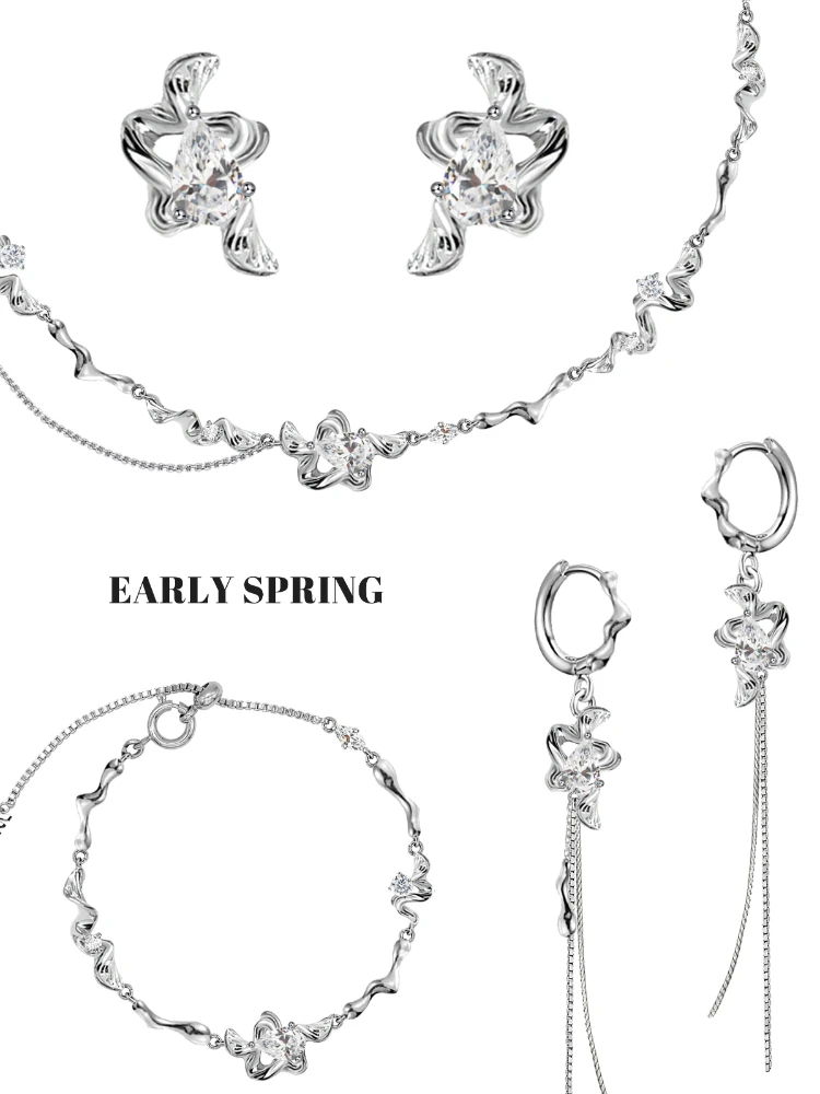 MASW Original Design Chain Tassel Earrings Senior Sense Jewelry High Quality Copper Metal Glass Dangle Earrings For Women Gift