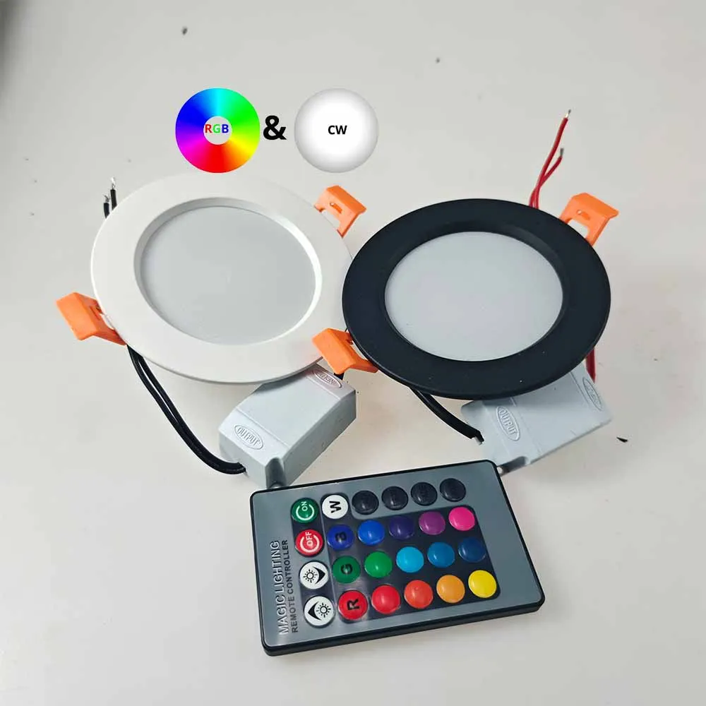 Умный декоративный светодиодный светильник RGB 6000K с изменяемой цветовой температурой, 6W 9W 12W 15W, для праздников, вечеринок, Рождества, свадеб, 220V 110V, потолочная лампа