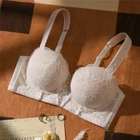 Sujetador Sexy de encaje para mujer, Top fino, Push-up, pecho grande, recivelación, sujetador pequeño, ropa interior 70-100 B C D E SWD9097