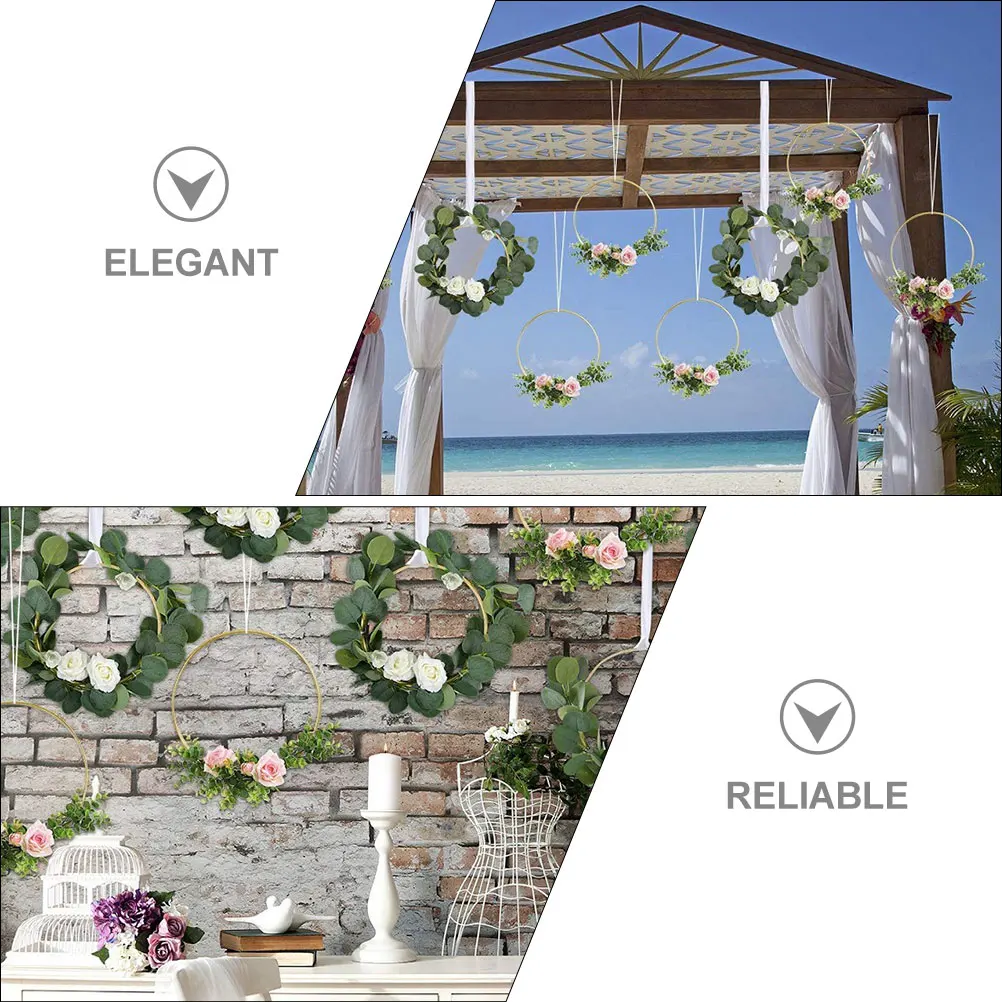 

3Pcs Round Iron Hoops DIY Dream Catcher Making Frame Macrame Wreath Craft Materials for Home Decoration Gift Capturing Net