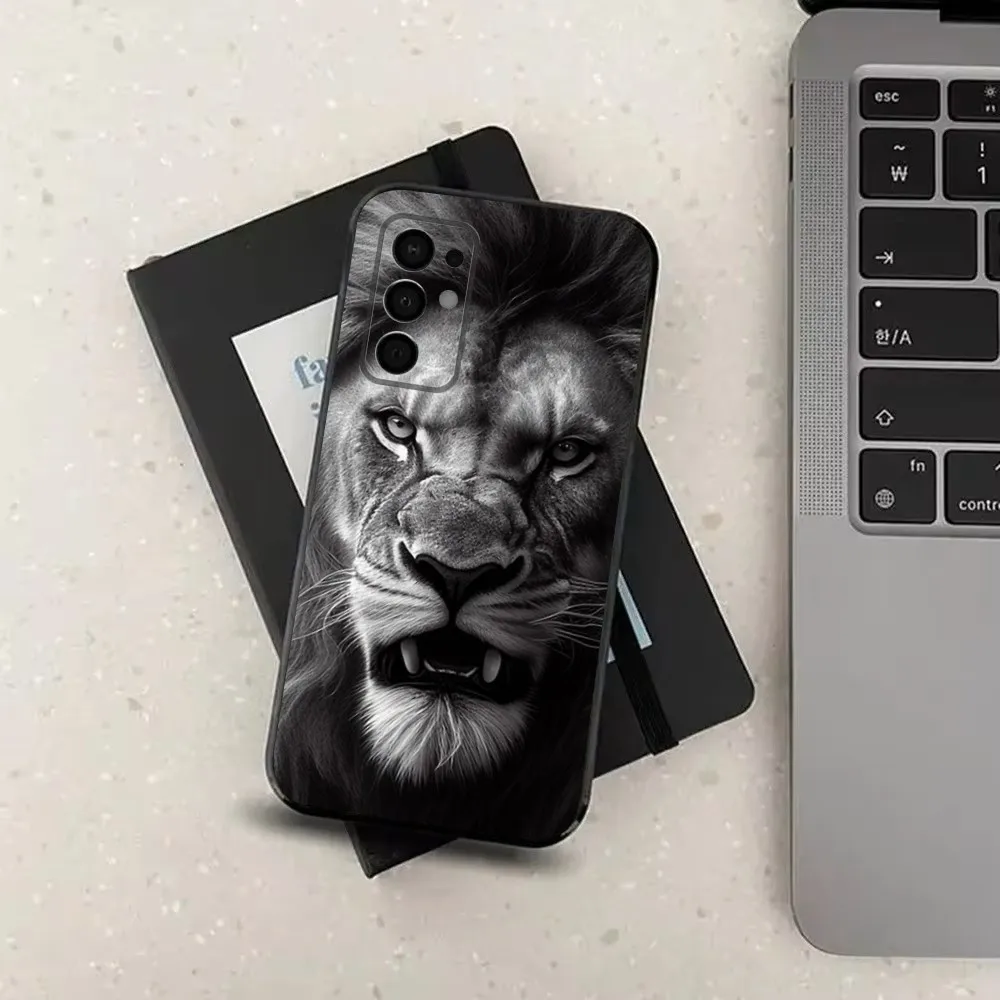 Animal Cover Tiger Lion Phone Case For Samsung Galaxy A91,A80,A73,A72 ,A71,A53A52,A32 ,A31A22,A21s,A20,Black Cover