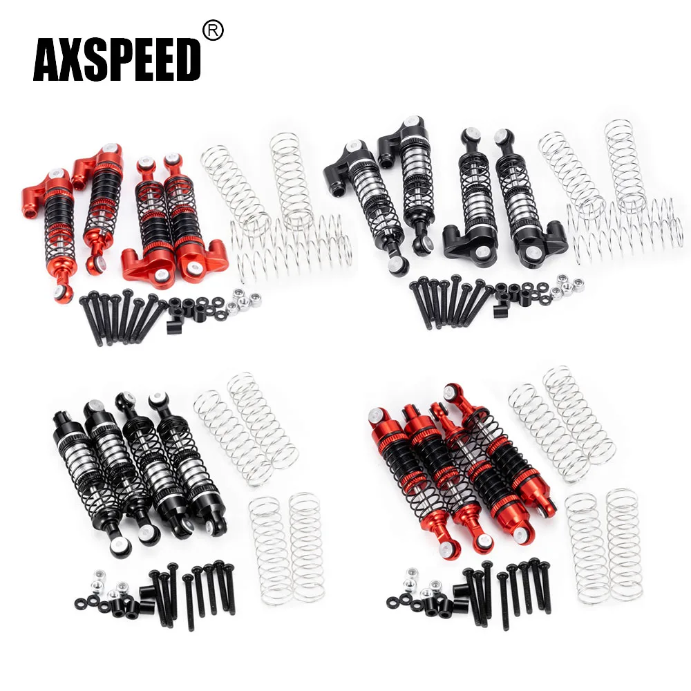 AXSPEED 4Pcs 53mm/62mm Aluminum Alloy Shock Absorbers for Redcat Ascent 1/18 RC Crawler Car Upgrade Parts
