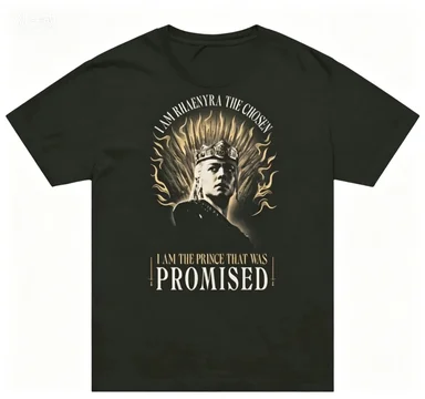 House of The Dragon Rhaenyra 2026Targaryen Portrait Quote Graphic Men’s Soft Cotton Short Sleeve  Show Casual  Tee