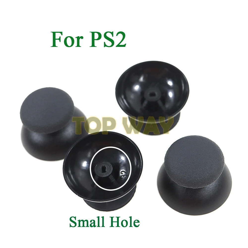 キノコ3Dロッカージョイスティックキャップシェル、サムスティック、ブラックスモールホール、ps2、ps3、2個