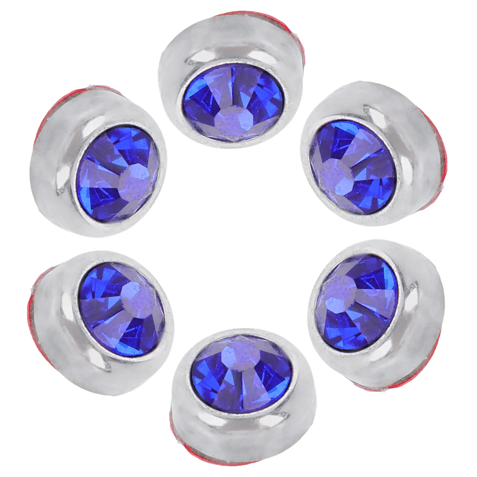 

6Pcs Car Decoration Crystal Round Flat Back Rhinestones Gems DIY Shoes Clothes Car Interior Stickers Gems for Clothes and Shoes