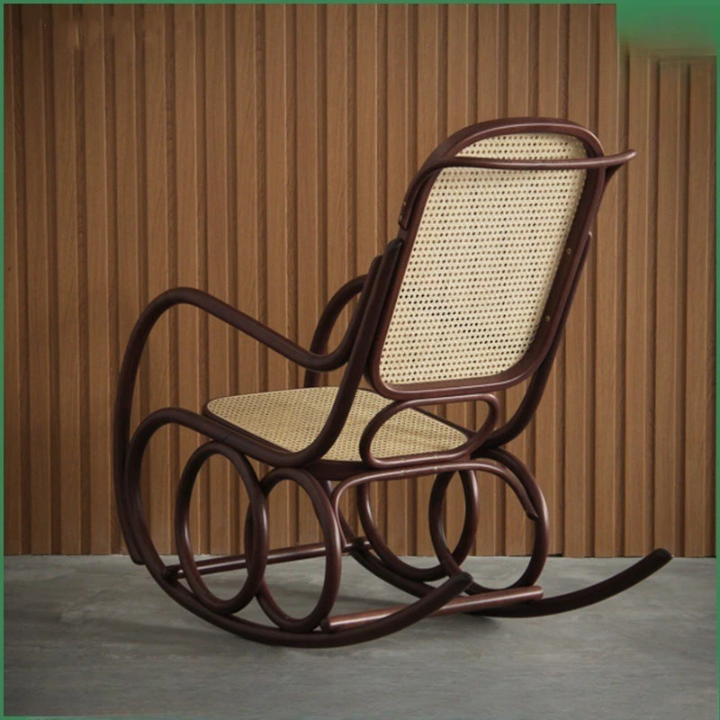 

Стул для балкона в скандинавском стиле из натурального ротанга, простой стул для сна в гостиной и дома