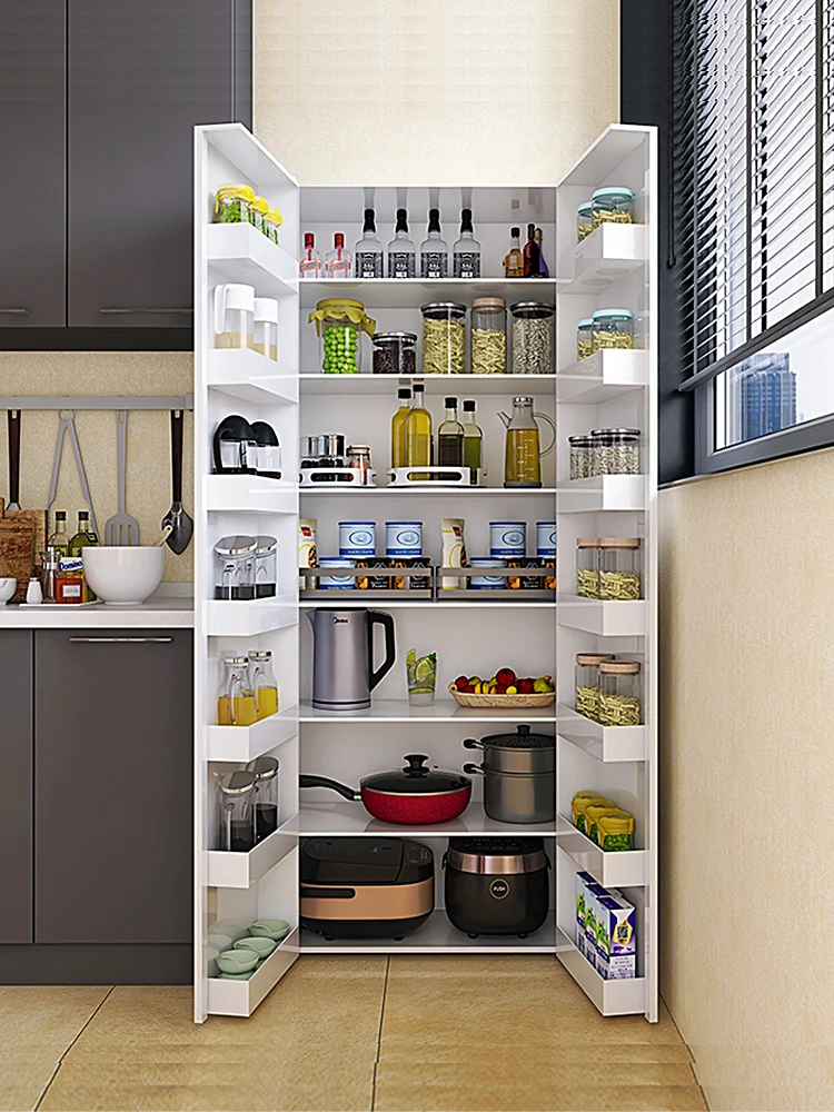 

Light luxury dining side cabinet integrated against the wall Multifunctional household refrigerator Locker Modern