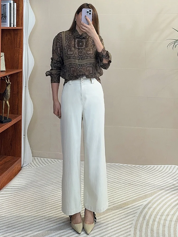 

Tangmi Home Mixed Fiber Lyocell Cotton Narrow Wide Leg Pants Women's Summer Thin New Sle Comfortable Breathable Casual Trou...