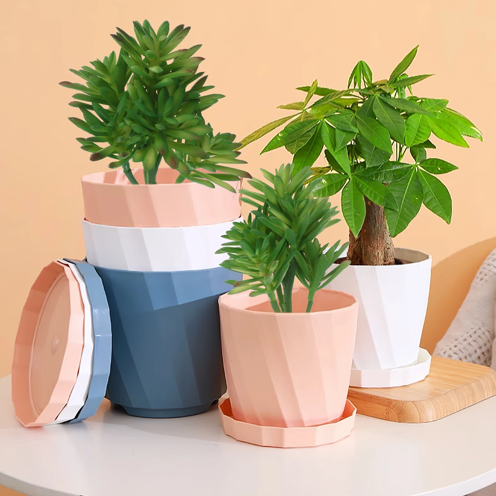 

Simulated Succulents Plastic Faux Artificial Vivid nament Adornments Faux Succulent Plastic Green Lifelike Decor