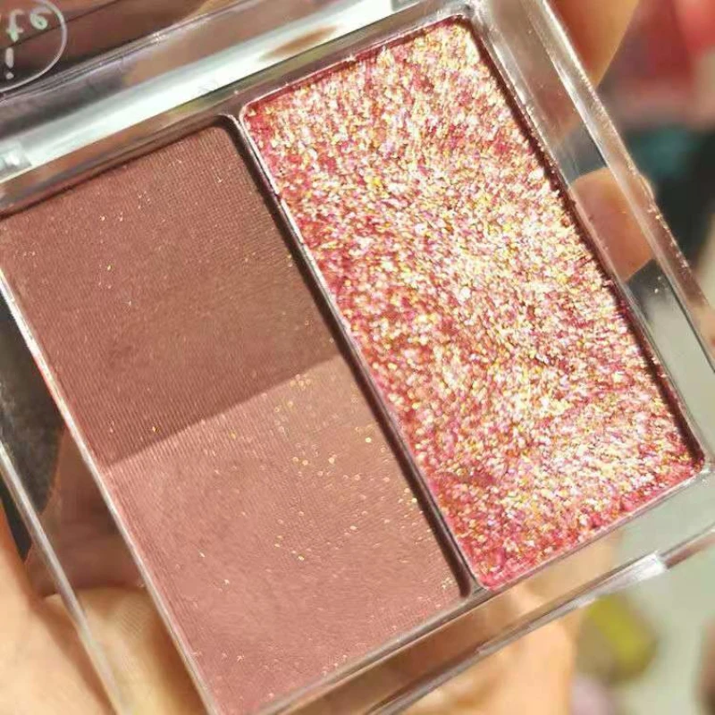 1/2PCS színek Kevert Burgonya sequins Feltűnően néz Tükörkép Keréklapát Barack Virágzás ideje Mali Maroktelefon Világító pearlescent Vízhatlan esőköpény eyeshadow