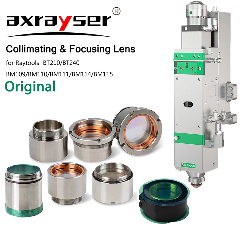 

Original Raytools Laser Collimating & Focusing Lens with Holder Set D28 D30 for BT240 BM110 BM111 Fiber Cutting Head Parts 0-3kw