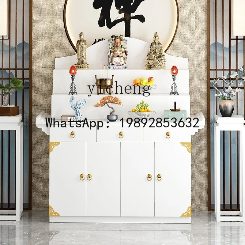 XLL  new Chinese-style offering table Buddhist table household three-layer incense fire central hall offering table