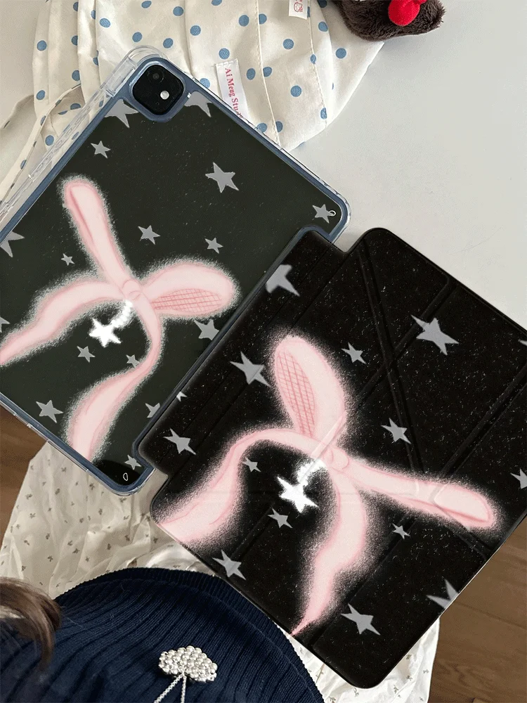 Trendy Spray Pink Bow Star Tablet Case For Xiaomi Pad 5 6 7 8 Pro 11