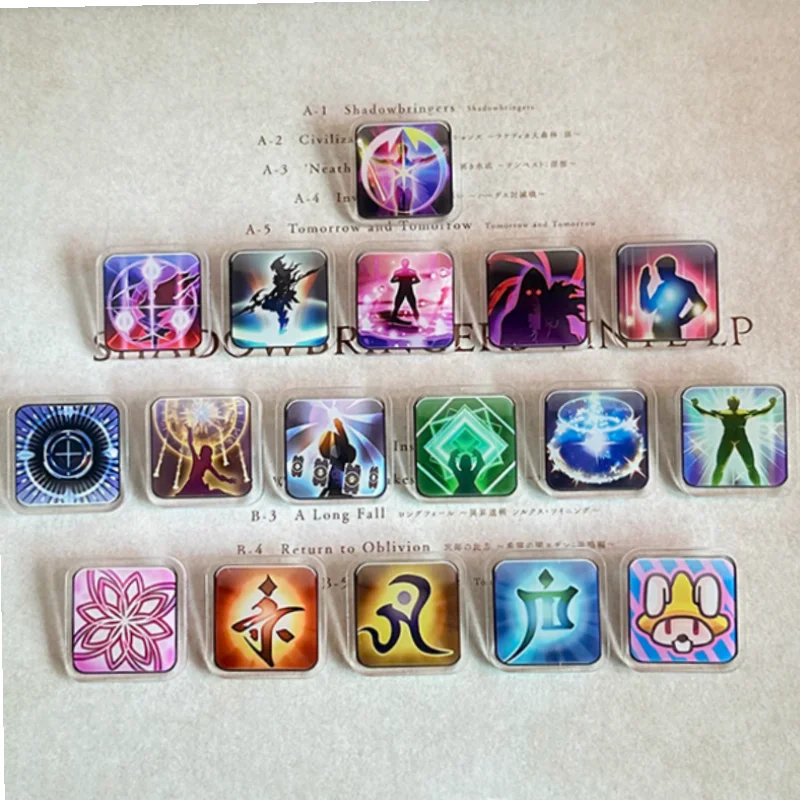 ACG FINAL FANTASY XIV FF14 Badge Career Skills Buff Battle Litany Enshroud Anime Game Wearable Collection Acrylic Medal DIY Gift