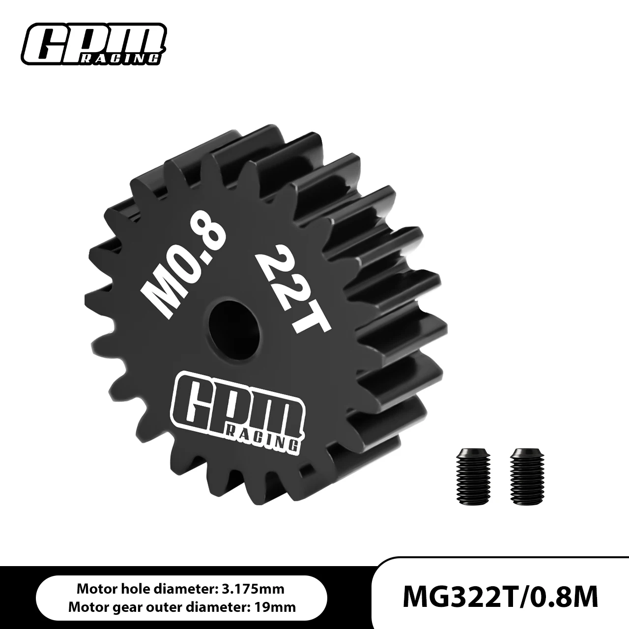 GPM 40Cr stalen motortandwiel 15T-30T (32P / M0,8 / 3,175 mm) rondsel