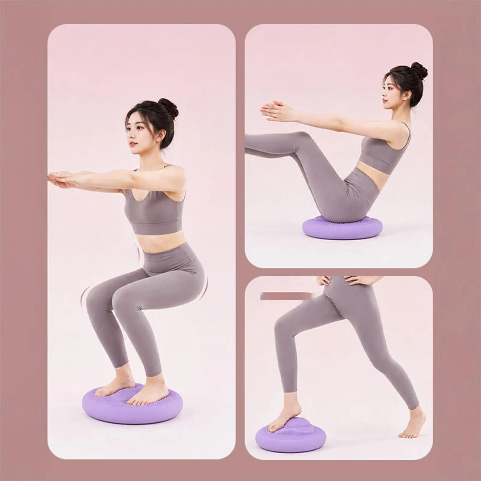 Balance Disk Non-Slip Ergonomic Inflatable Core Training Pad Wobble Cushion Adults For Pilate Daily Practice Office Breaks