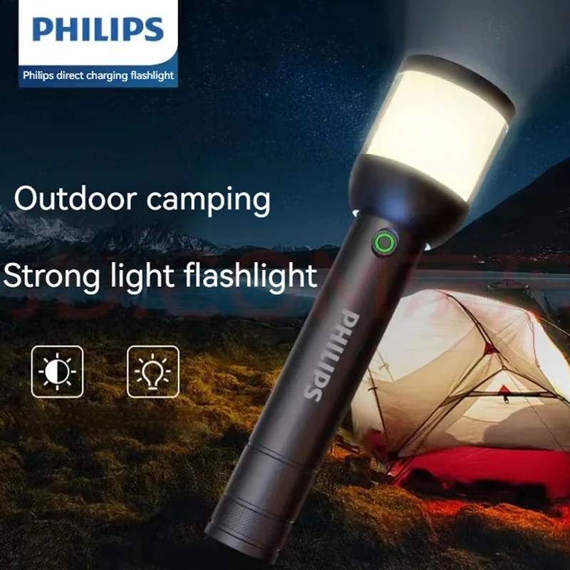 Philips SFL2187 Portable Flashlight & Camping Lamp 2 in 1 Design 4 Lighting Modes Flashlights for Self Defense Hiking Fishing