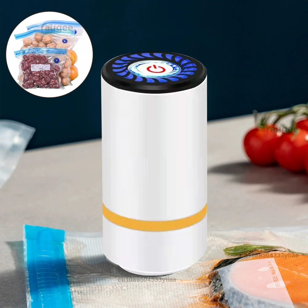 

Электрический воздушный насос для свежих продуктов, мини-перезаряжаемый вакуумный упаковщик, портативный вакуумный мешок для хранения, автоматический вакуумный упаковщик