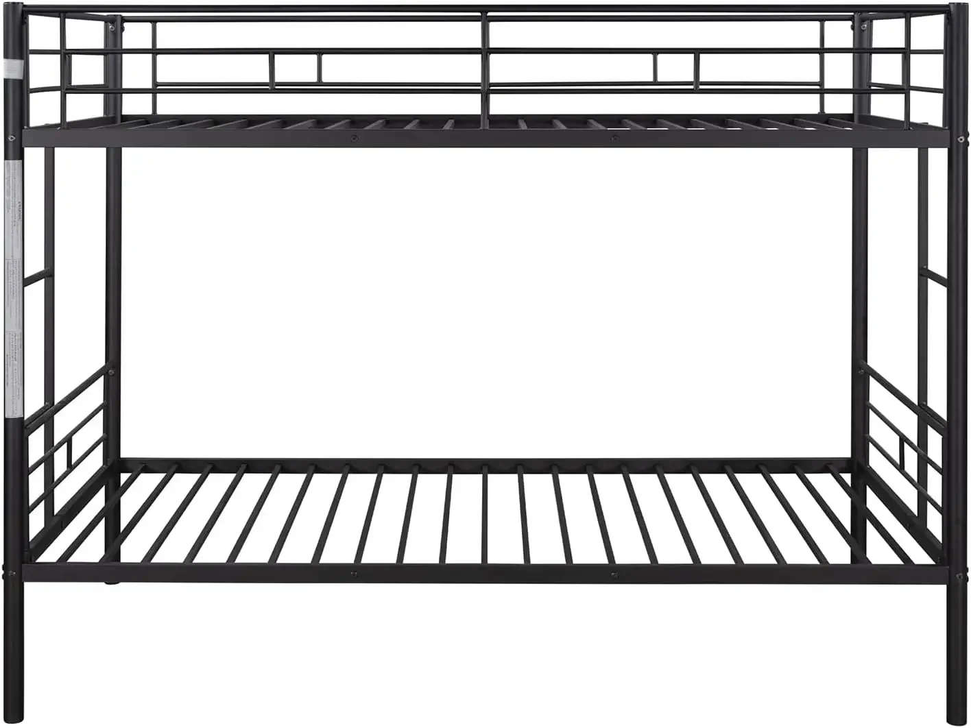 Metalen stapelbed Twin Over Twin Stevige, robuuste stapelbedden met 2 zijladders, ruimtebesparend, geen boxspring nodig, voor jongensmeisjes