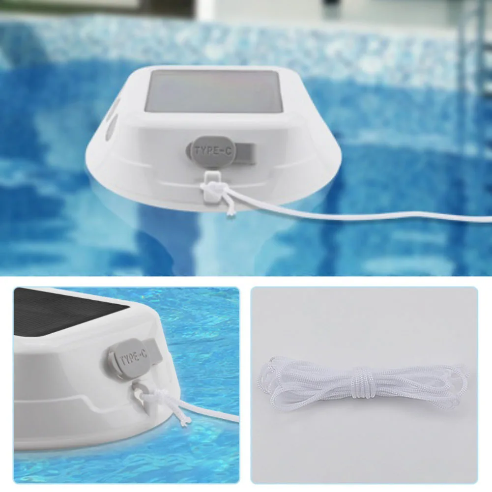 

Wireless Floating Pool Thermometer with Solar Power LED Display and RGB Light IP68 Rated Waterproof for Long Term Pool Use