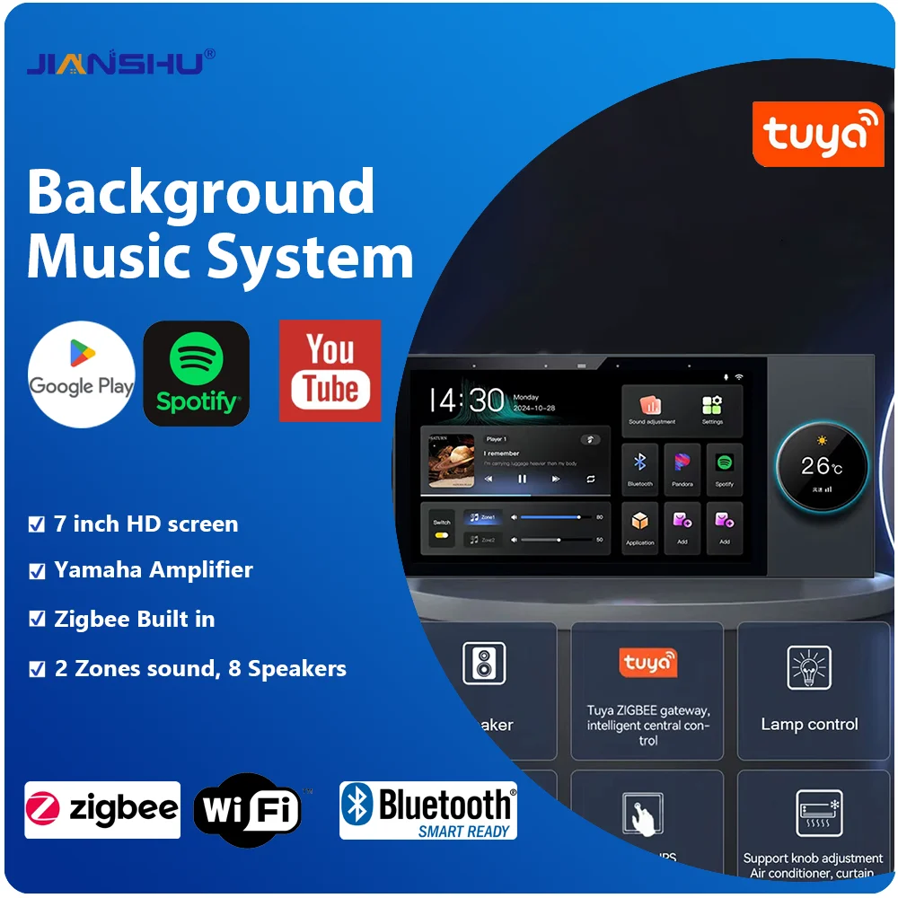 Jianshu Tuya Smart Home Control Panel 7