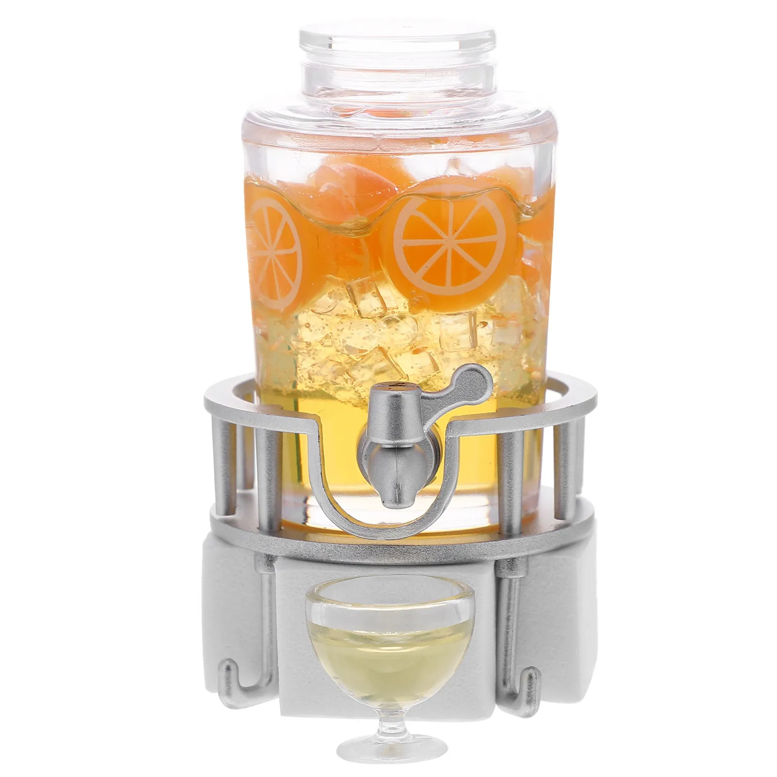 

Miniature Beverage Dispenser Barrel Mini House Decor Small Drink Container Ornament for Kitchen Cafe Bar Decoration
