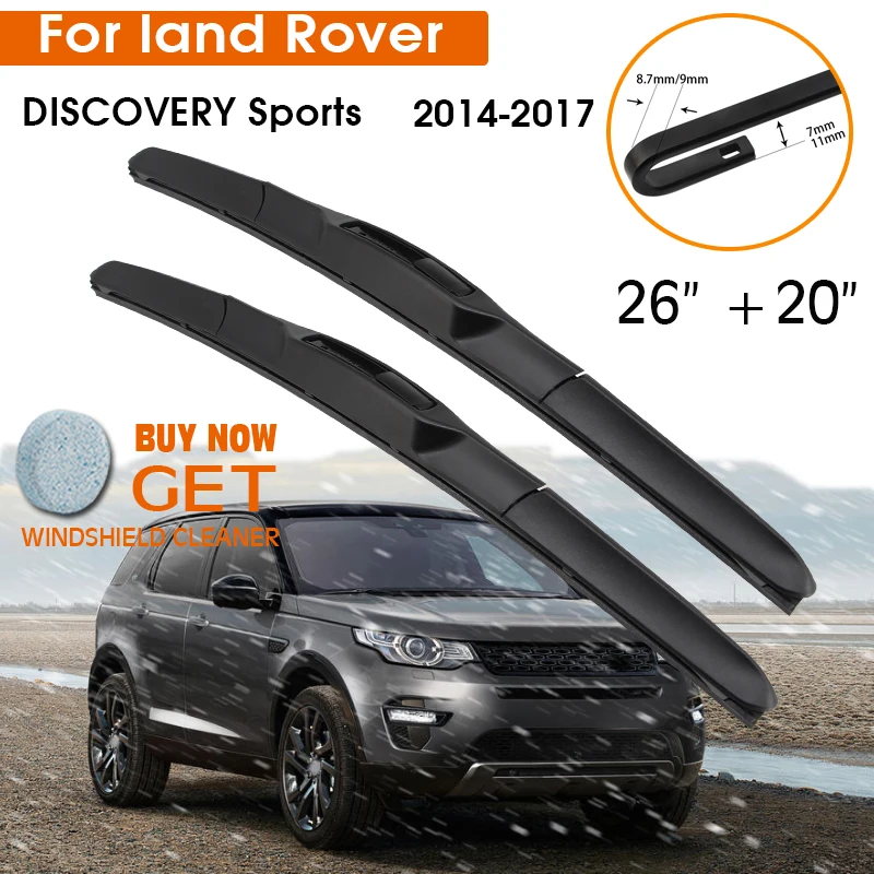 

Car For Land Rover DISCOVERY Sports 2014-2017 Windshield Rubber Silicon Refill Front Window Wiper 26"+20" LHD RHD Accessories