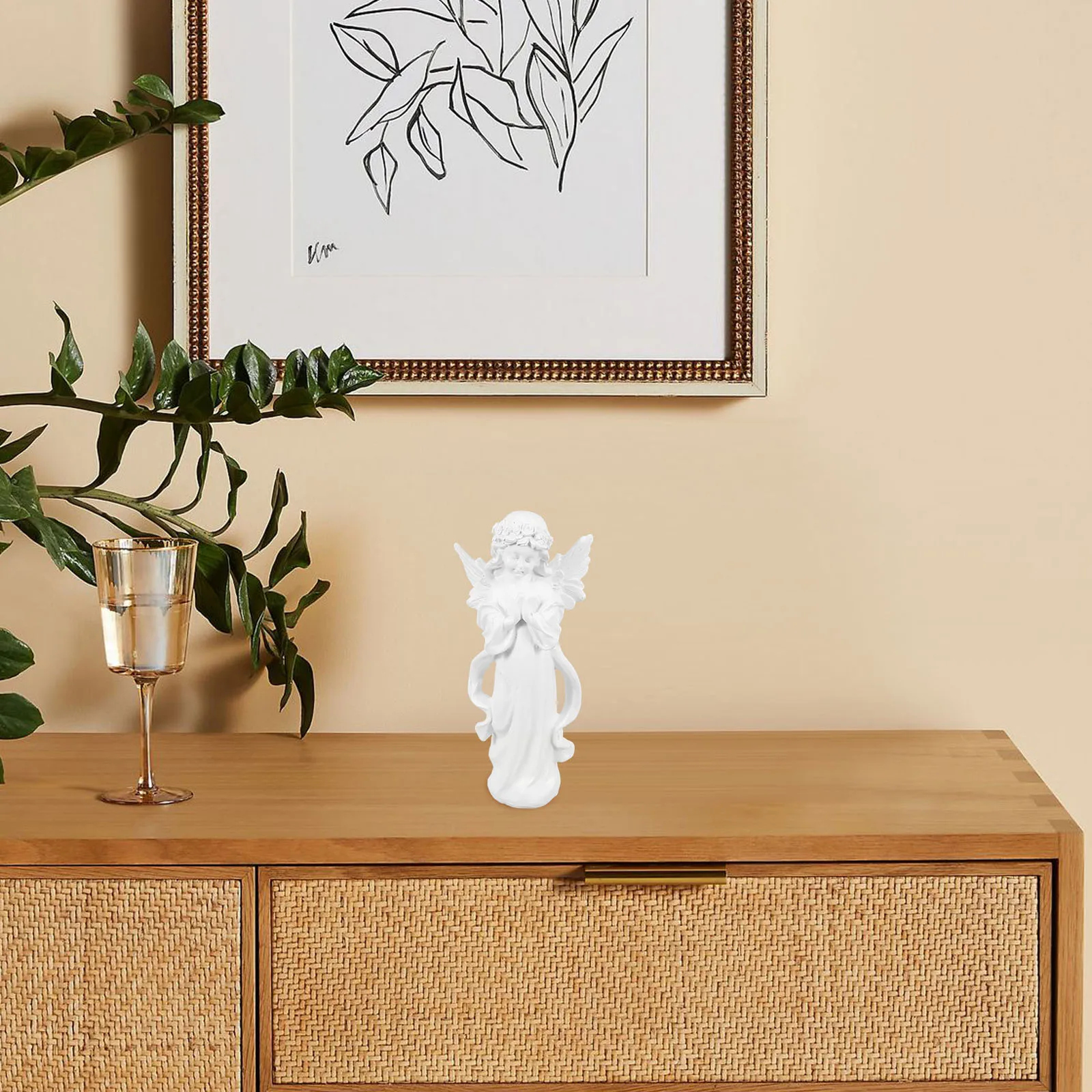 

1pc Guardian Angel Craft Decor Luminous Creative Adornment Craft Decor Durable Garden Statue Sculpture Home Decoration