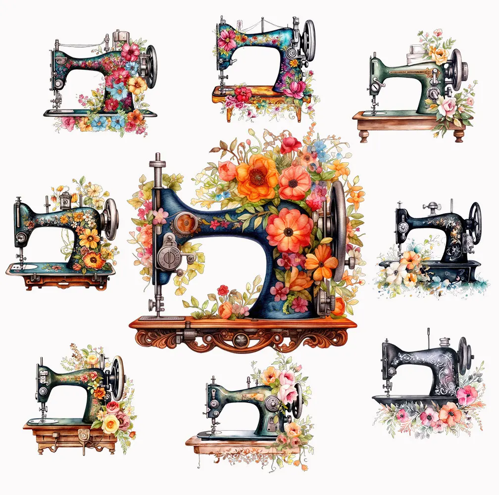 

2/3/4PCS Seamer Flowers Decals Transfers Butterfly Ironing Stickers for Clothes Woman Patches On Girl Clothing Heat Press