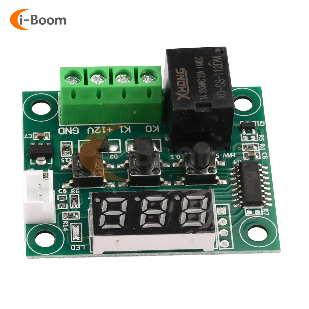 W1209 DC 12V High Precision  Digital Thermostat Module With NTC Waterproof Sensor Probe Temperature Control Range -55°C~120°C