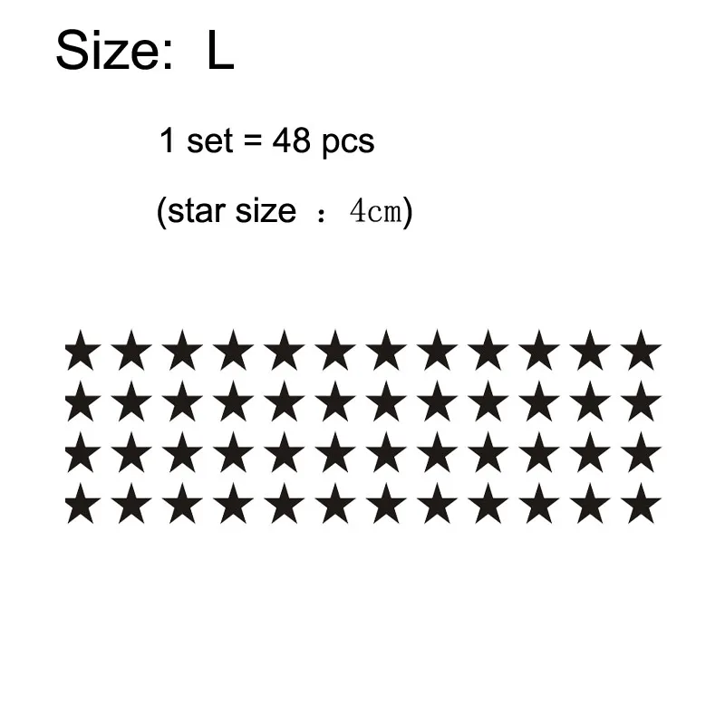 Various size Stars Wall Stickers Kid Decal Art Nursery Bedroom Vinyl Decoration 10 colour