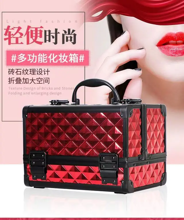 2027 New Brand Makeup Box Artist Professional Beauty Cosmetic Cases Makeup Bag Tattoo Nail Multilayer Toolbox Storage Bag Luxury
