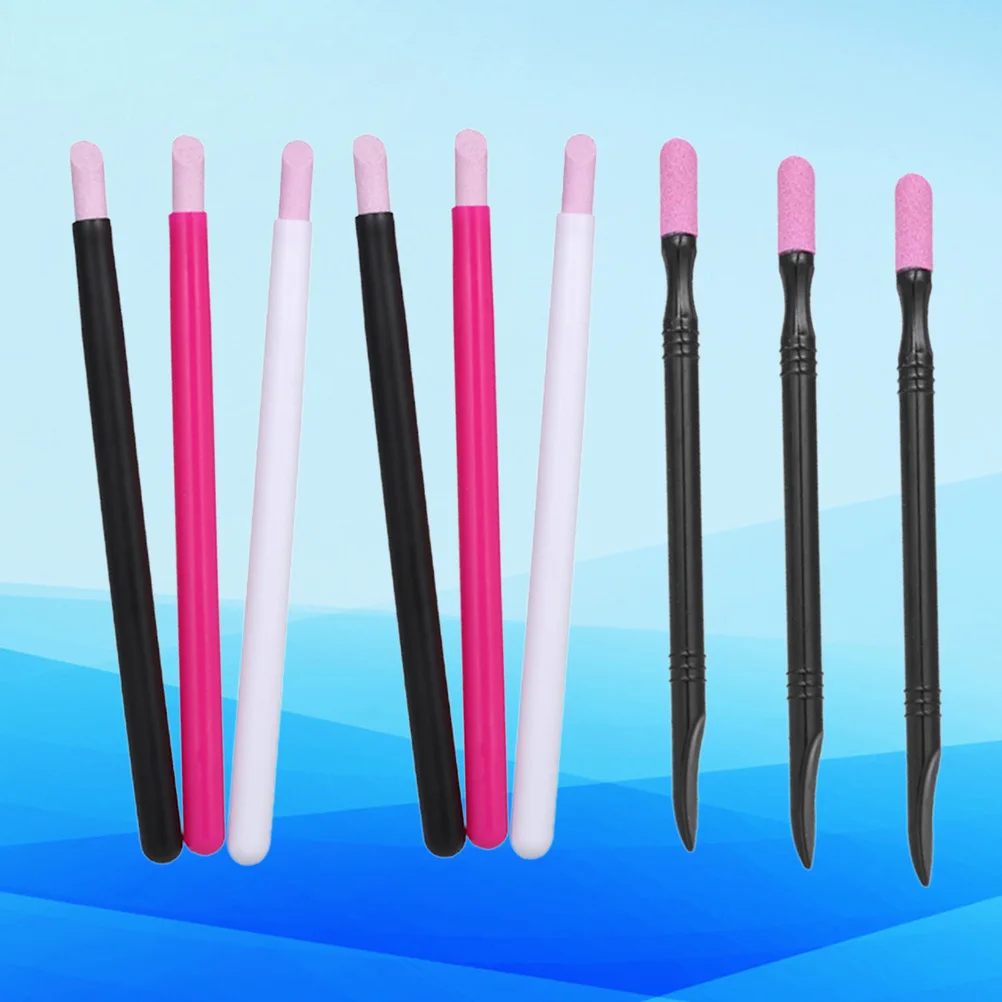 6 stücke Schleifen Werkzeug Set Keramik Maniküre Stift Für Nagelhaut Entfernung Polierer Professionelle Nail art Reinigung Kit Nagel Polieren Stift