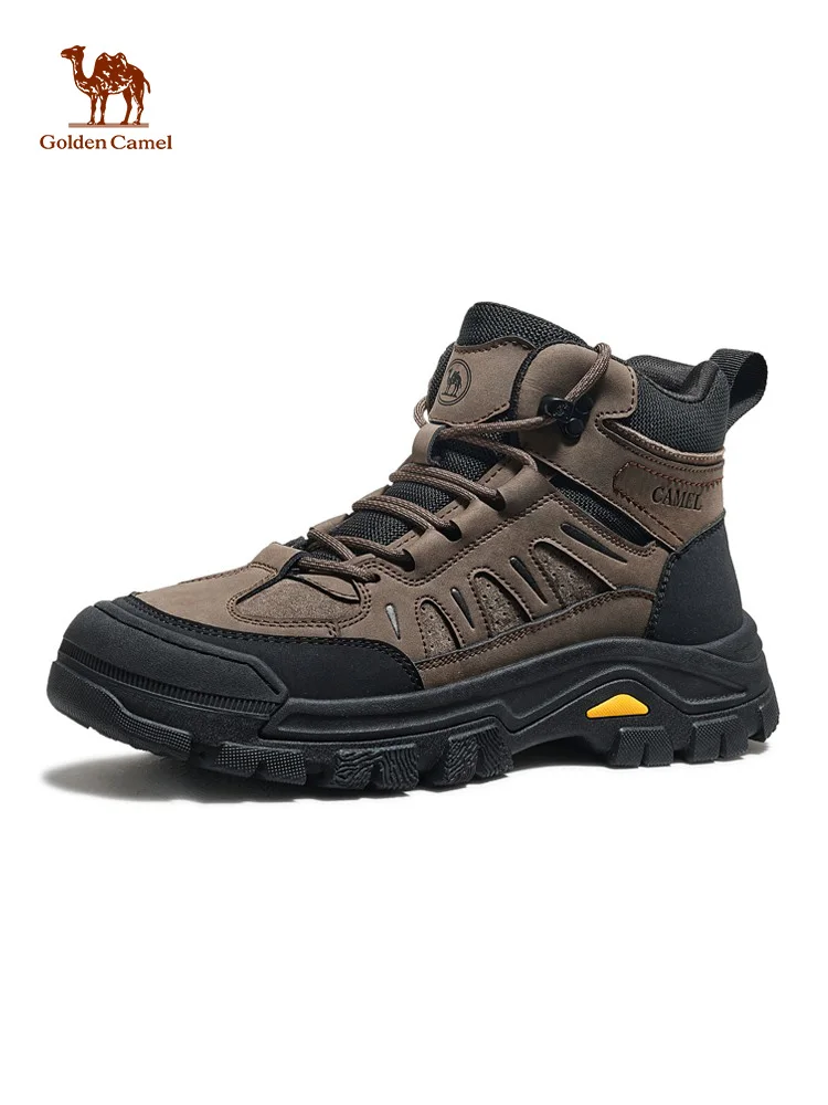 Golden Camel Winter Men Outdoor Hiking Boots High Top Non-slip Trekking Men Shoes EVA Cushioning Wear-Resistant Climbing Shoes