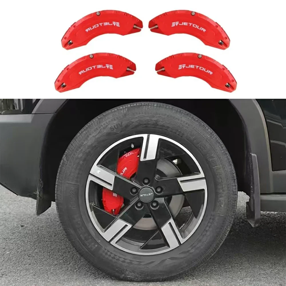 Fit For Chery Jetour Traveler T1 4Pcs Front Rear Brake Caliper Cover Aluminum Metal Caliper Cover Kit Wheel Modification