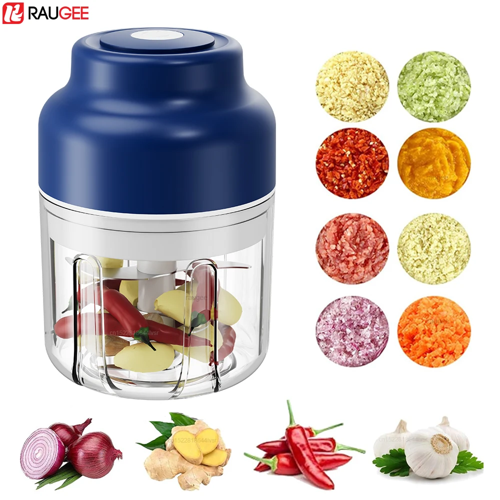 

Электрический измельчитель чеснока, мини-блендер, портативный измельчитель овощей, чеснока и лука, многофункциональный мини-электрический измельчитель продуктов