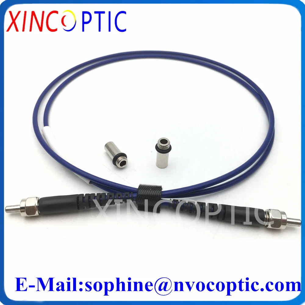 SMA905-SMA905 400um Silica Fiber Quarts Core 1m 2m 3m 5m 7m 3.0mm UV-VIS 200-1100nm Armored Fiber Optic Patch Cord