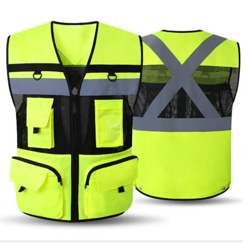 Resistant/Lightweight High Visibility  Reflective Vest with Reflective Strips Working Clothes Motorcycle Cycling Sports Jacket