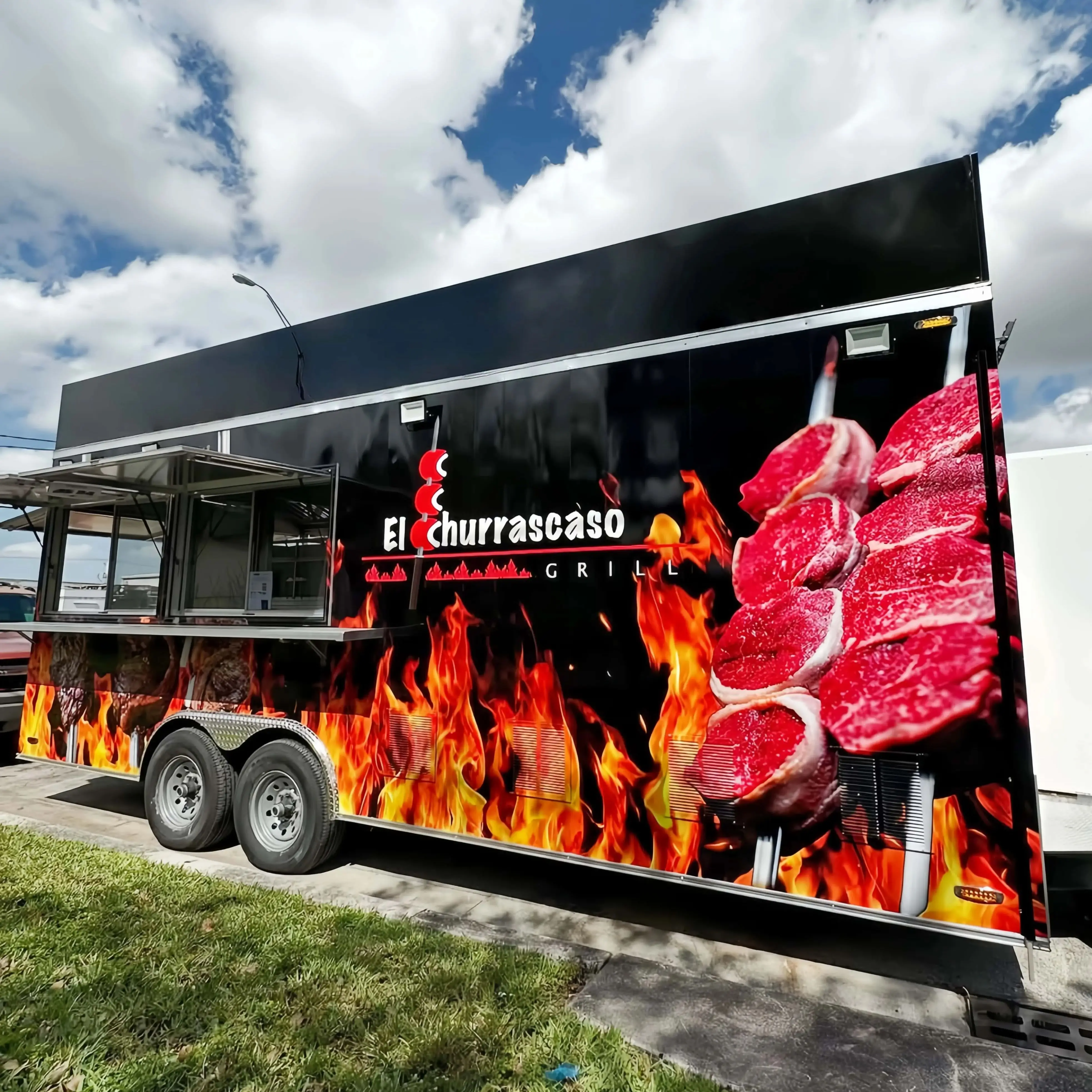 

Customizable stainless steel Food Truck Trailer Tent Caravan for Camping and Catering Fast Food Cart